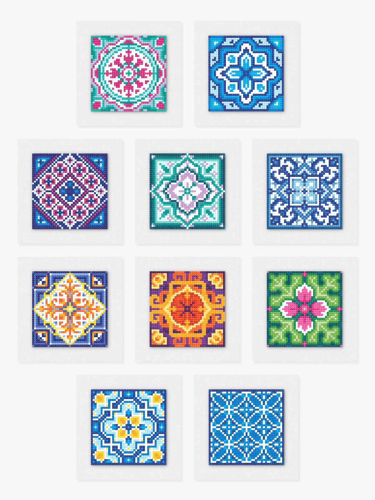 Wall Tile Sticker Green Moroccan Floral Print Diy Art Home - Temu Australia